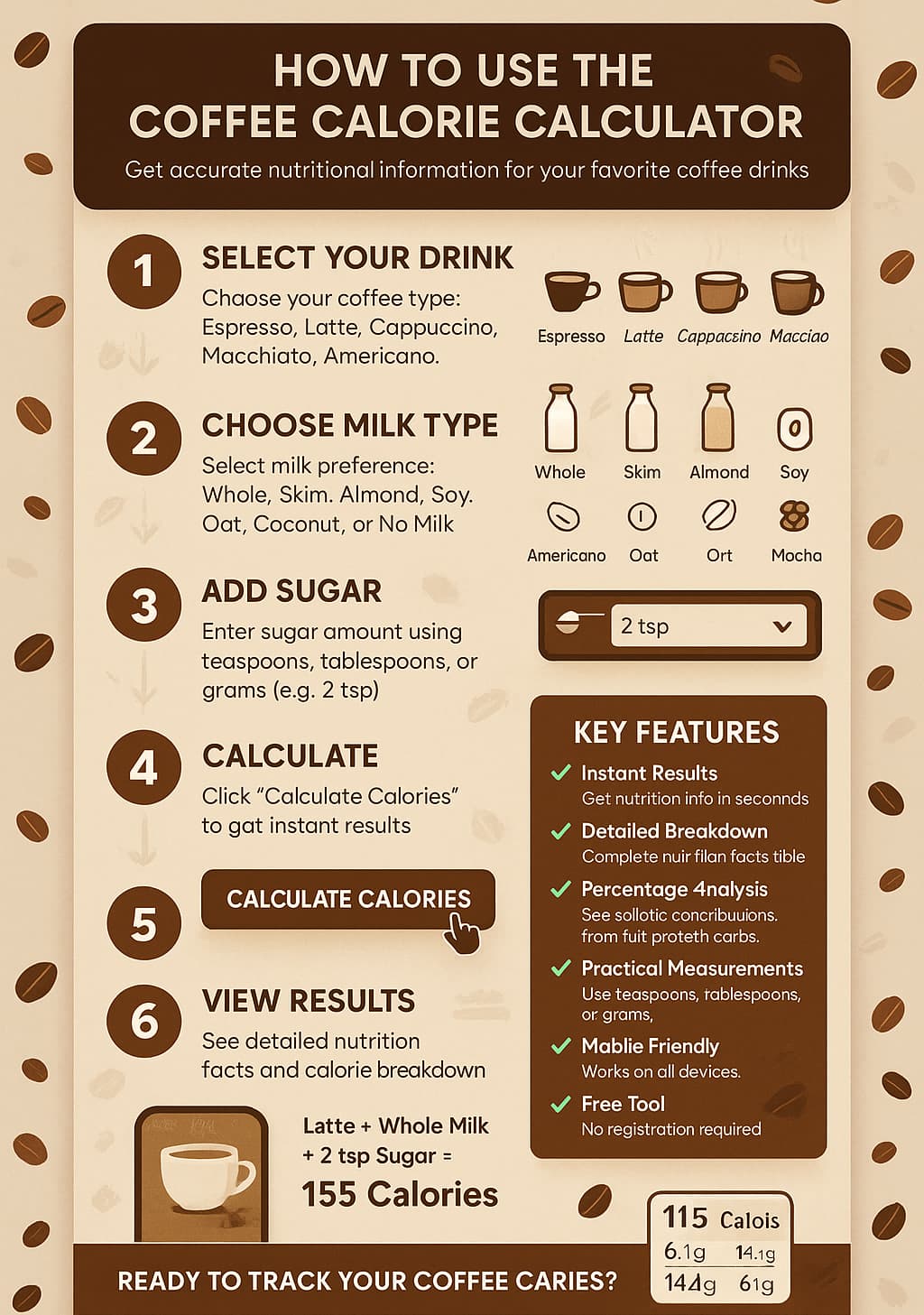 Coffee Calorie Calculator Coffee Calorie Calculator
